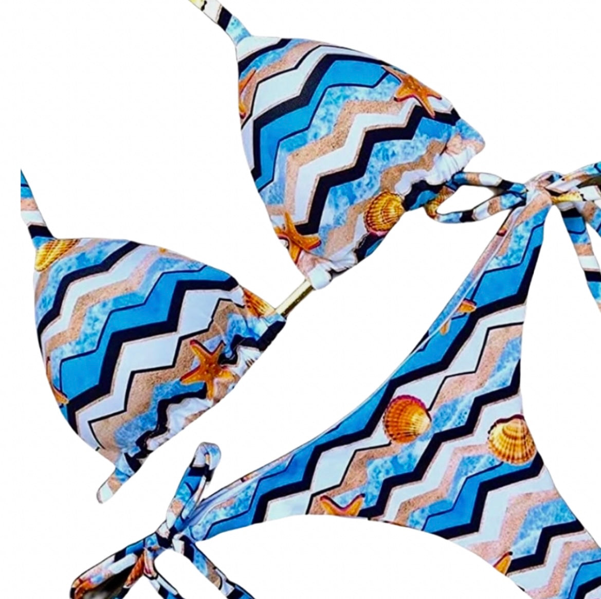 Ocean triangle Bikini Set